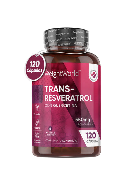 WeightWorld Trans Resveratrol con Quercetina - 120 cápsulas
