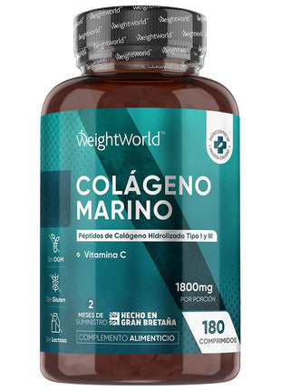 Colágeno Marino con Vitamina C | 1800 mg | 180 Comprimidos