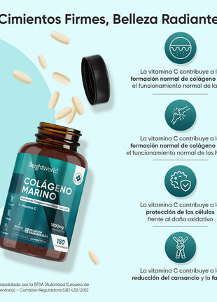 Colágeno Marino con Vitamina C | 1800 mg | 180 Comprimidos