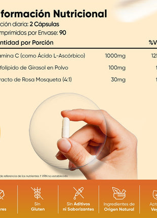 Vitamina C Liposomal | 1000 mg |  180 Cápsulas