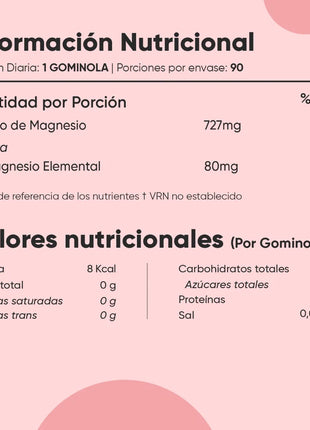 Gominolas de Citrato de Magnesio para Niños 727 mg - 90 Gummies