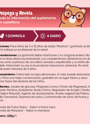 Gominolas de Citrato de Magnesio para Niños 727 mg - 90 Gummies