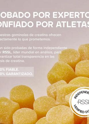 Gominolas de Creatina Bulk 1 g – Melocotón – 60 unidades