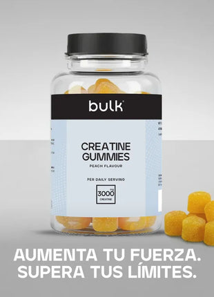 Gominolas de Creatina Bulk 1 g – Melocotón – 60 unidades