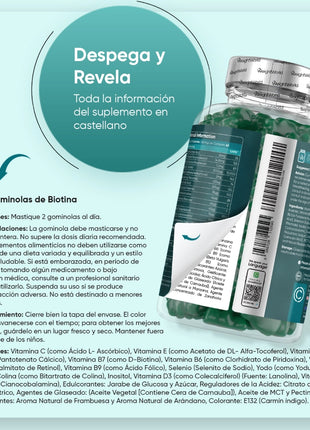 WeightWorld Gominolas de Biotina - Cabello, Piel y Uñas - 120 gominolas