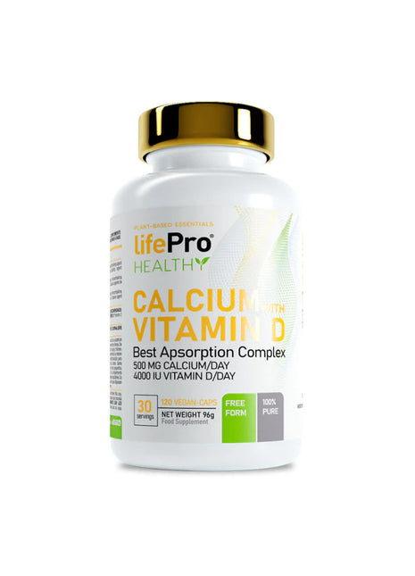 Life Pro Healthy Calcium + Vitamin D 120 Vegancaps