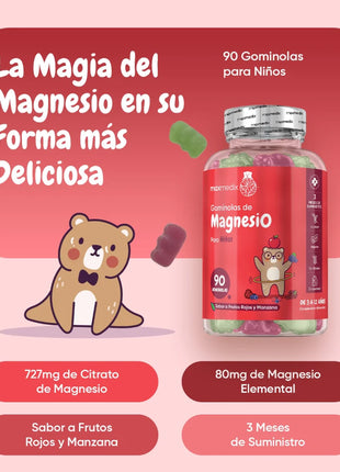 Gominolas de Citrato de Magnesio para Niños 727 mg - 90 Gummies