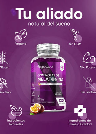 WeightWorld Melatonina - 120 gominolas
