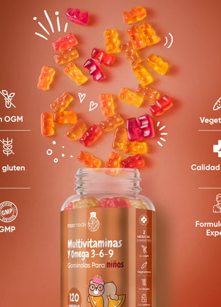 Maxmedix Multivitaminas para niños - 120 gominolas