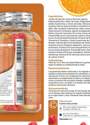 Maxmedix Multivitaminas para niños - 120 gominolas