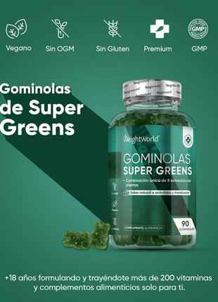WeightWorld Super Greens - 90 gominolas