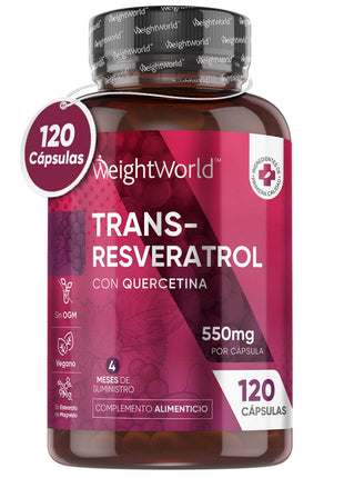 WeightWorld Trans Resveratrol con Quercetina - 120 cápsulas