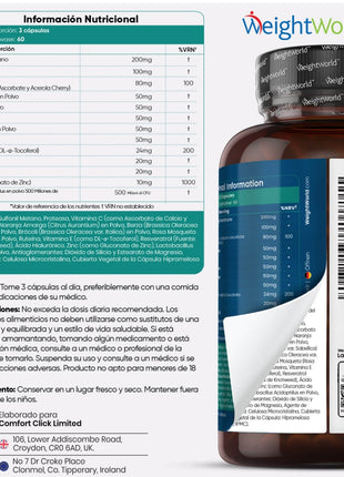 WeightWorld Colágeno Vegano Avanzado - 180 cápsulas