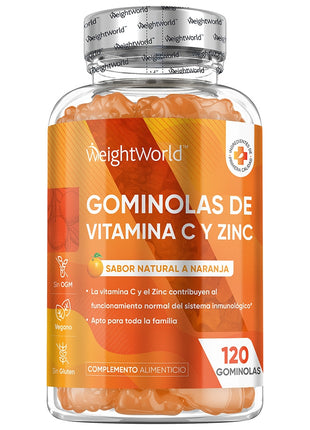WeightWorld Gominolas de Vitamina C y Zinc 200mg - 120 gominolas