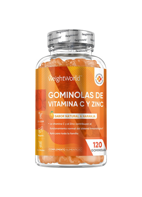 WeightWorld Gominolas de Vitamina C y Zinc 200mg - 120 gominolas