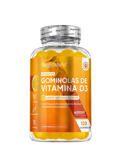 WeightWorld Gominolas de Vitamina D3 4000 UI - 120 gominolas