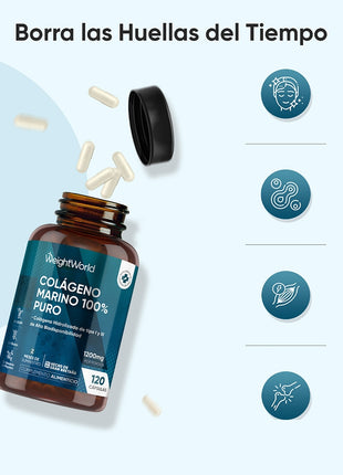 WeightWorld Colágeno Marino Puro 1200mg - 120 cápsulas