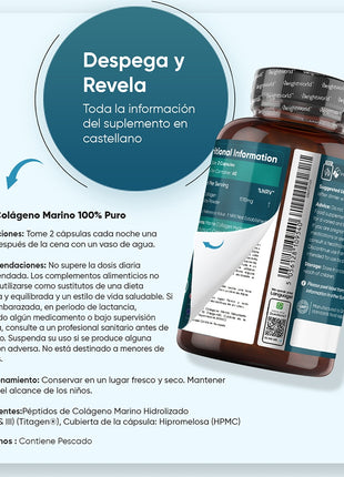 WeightWorld Colágeno Marino Puro 1200mg - 120 cápsulas