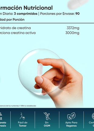 WeightWorld Comprimidos de Monohidrato de Creatina 3000mg - 270 comprimidos