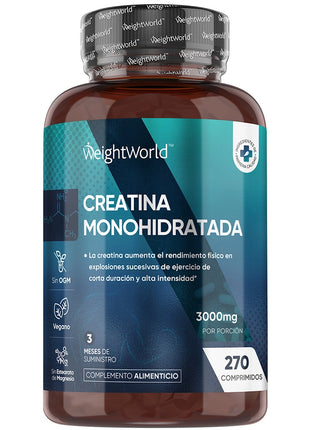 WeightWorld Comprimidos de Monohidrato de Creatina 3000mg - 270 comprimidos