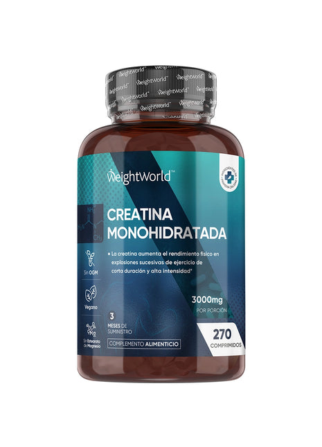 WeightWorld Comprimidos de Monohidrato de Creatina 3000mg - 270 comprimidos